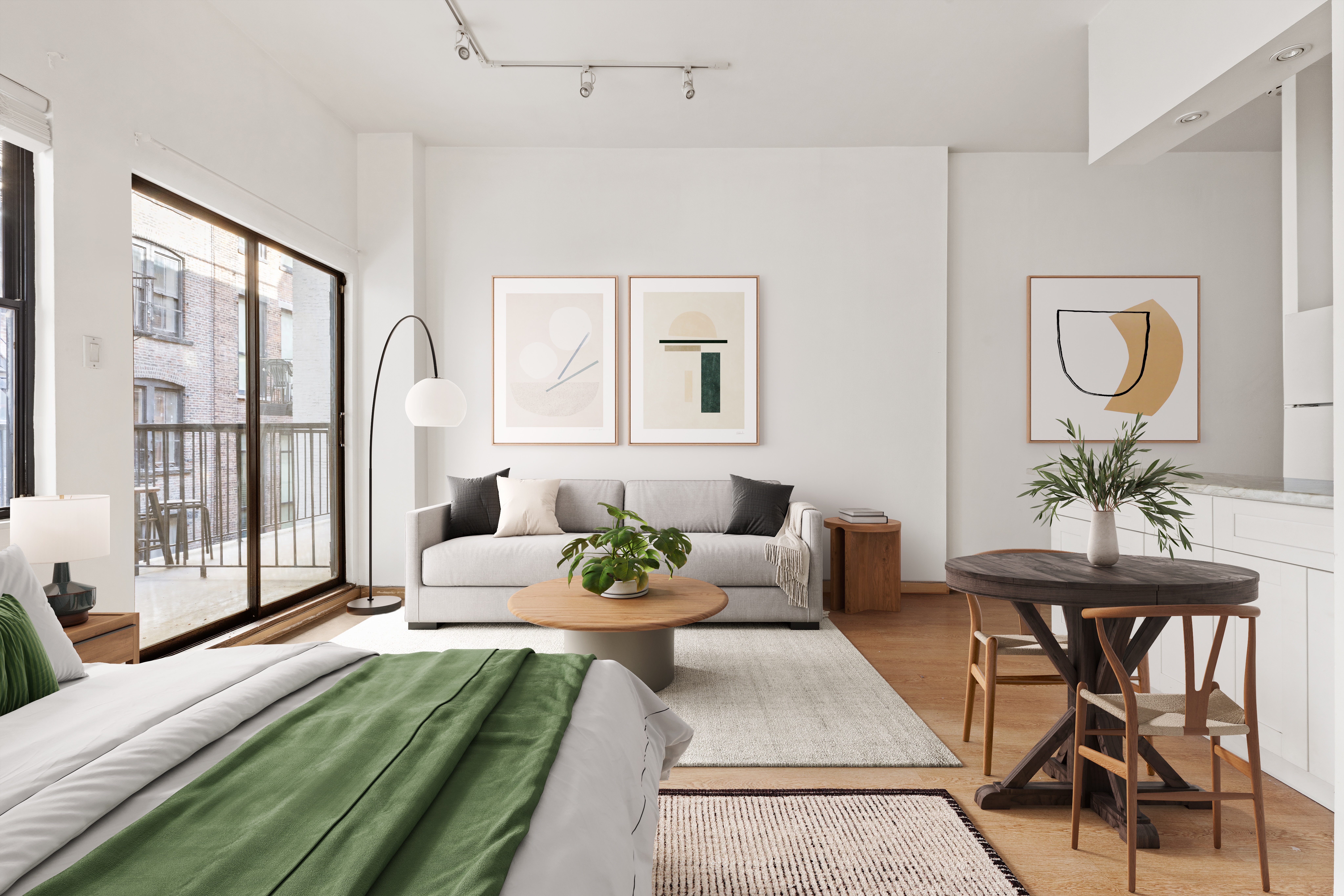 35 East 10th Street, Unit 3E Manhattan, NY 10003 - Photo 3 of 8 a living room with furniture and wooden floor