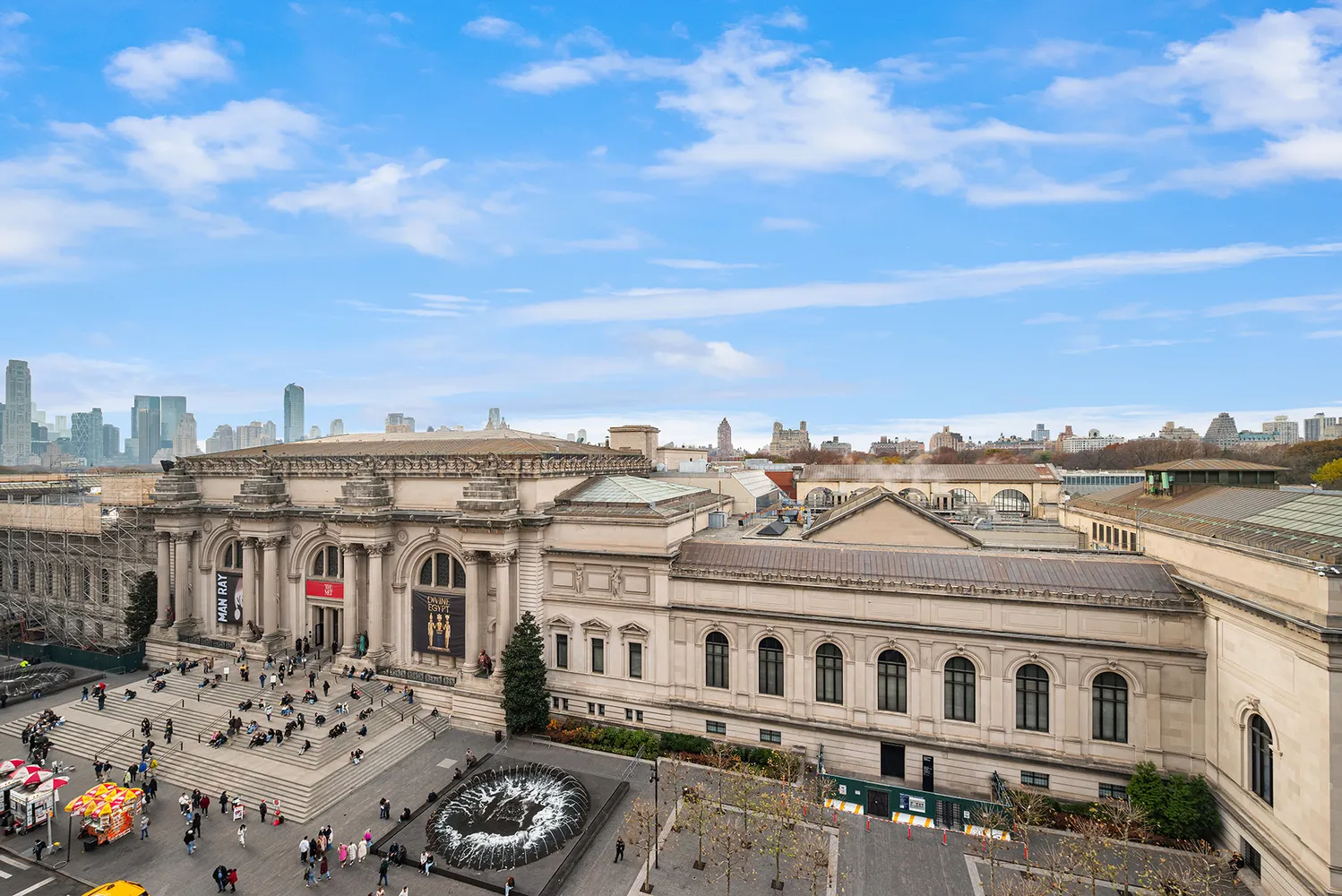 a view of a big building with many windows
