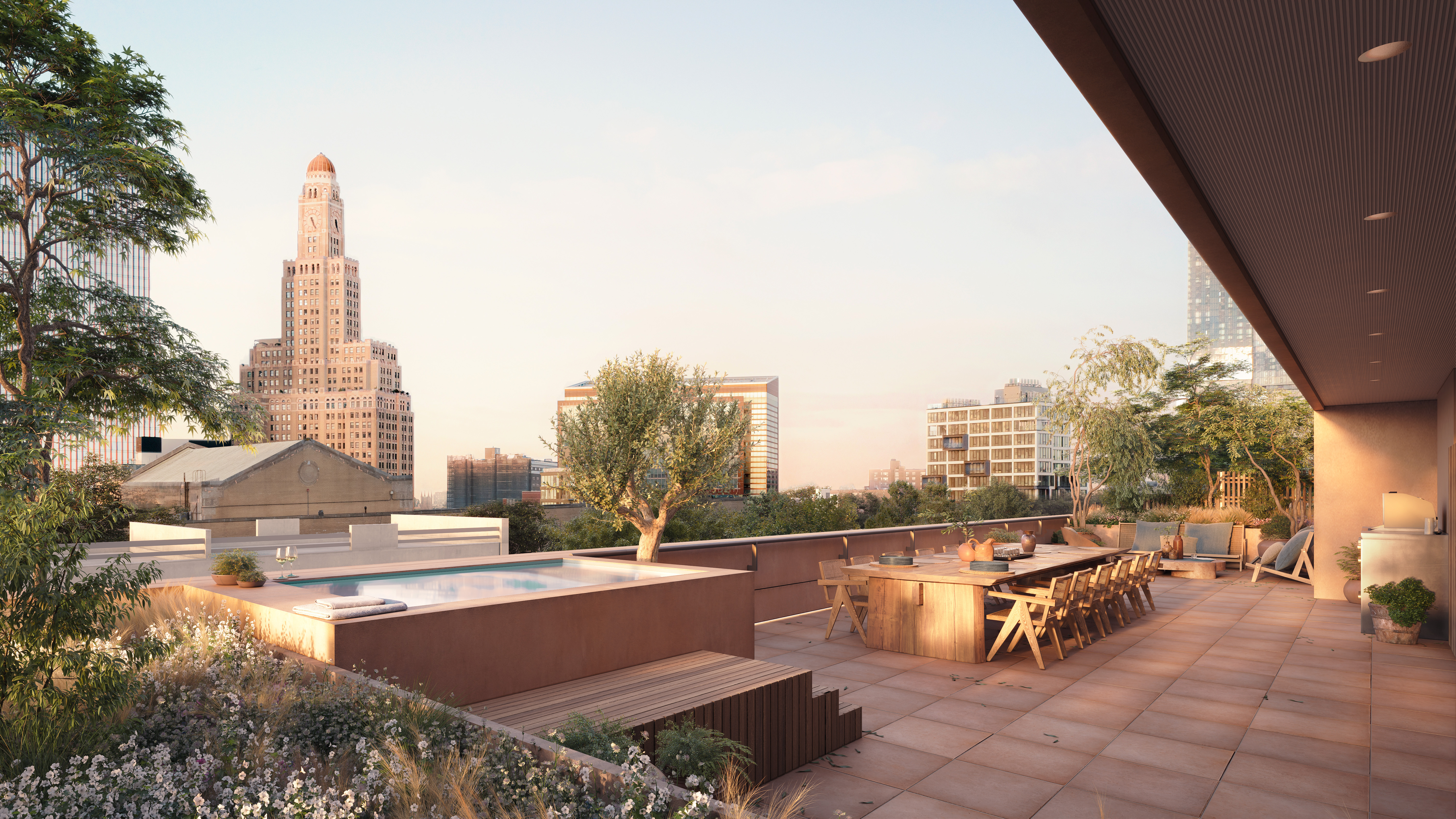 323 Bergen Street, Unit PH608E Brooklyn, NY 11217 - Photo 14 of 37 a view of a terrace with chairs