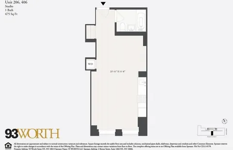 $899,000 | 93 Worth Street, Unit 406 | TriBeCa