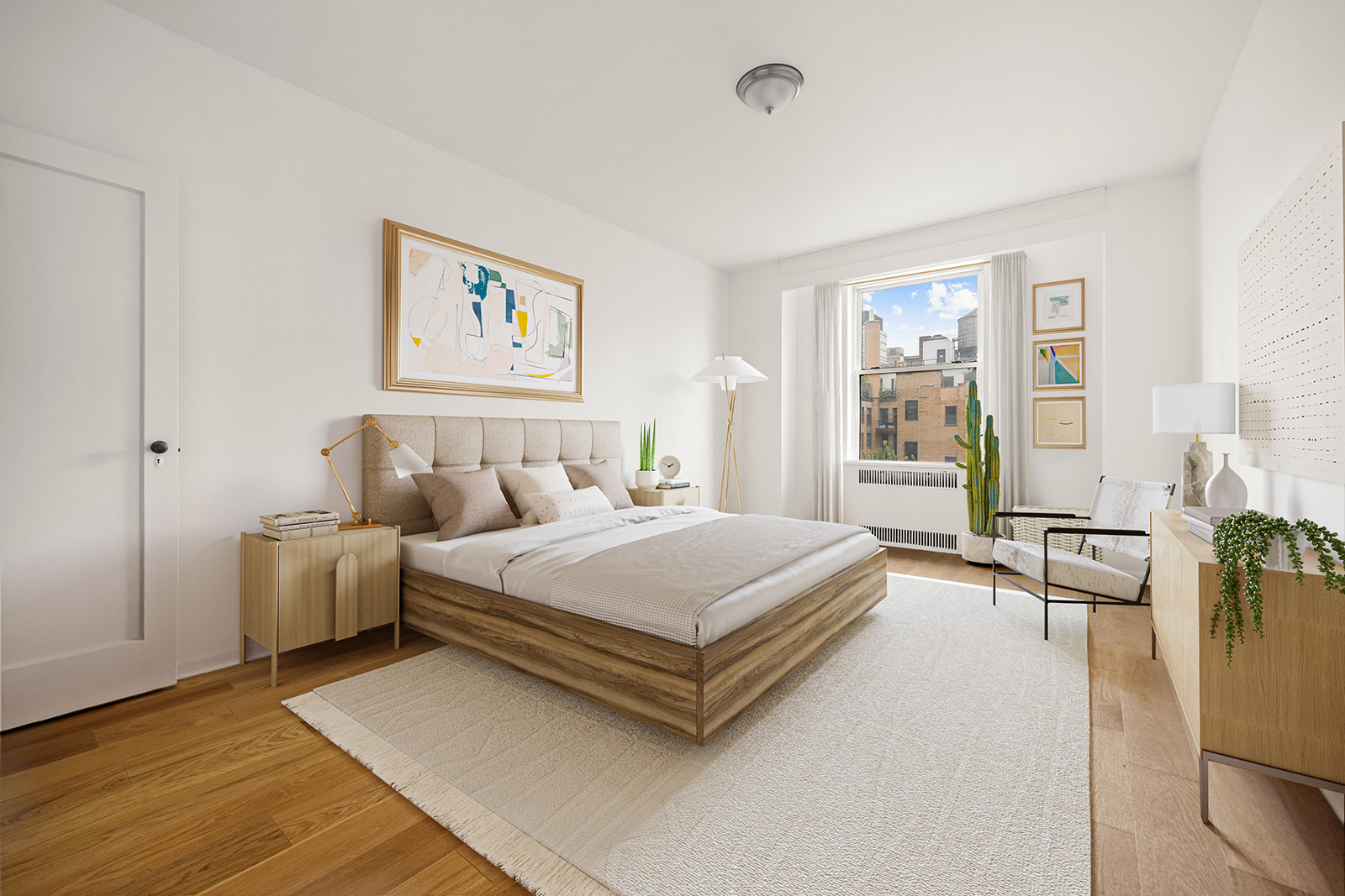 263 West End Avenue, Unit 13F Manhattan, NY 10023 - Photo 11 of 22 a spacious bedroom with a bed and a couch