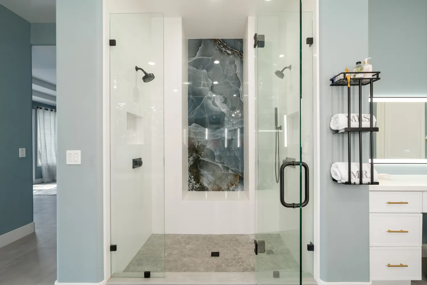 an empty room with a window