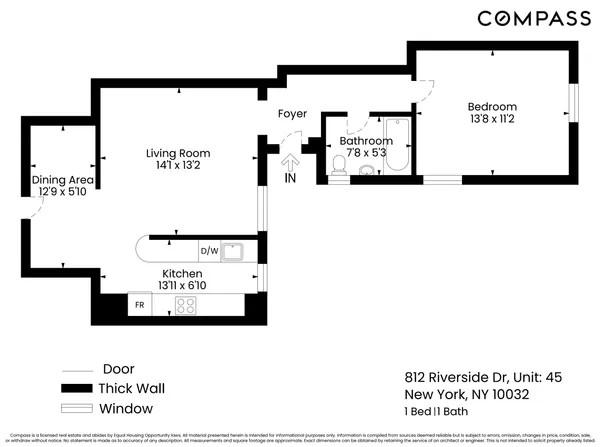 $570,000 | 812 Riverside Drive, Unit 45 | Washington Heights