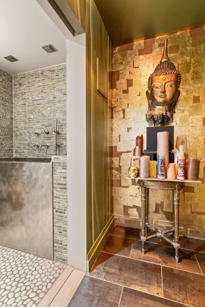 a room with table and chairs