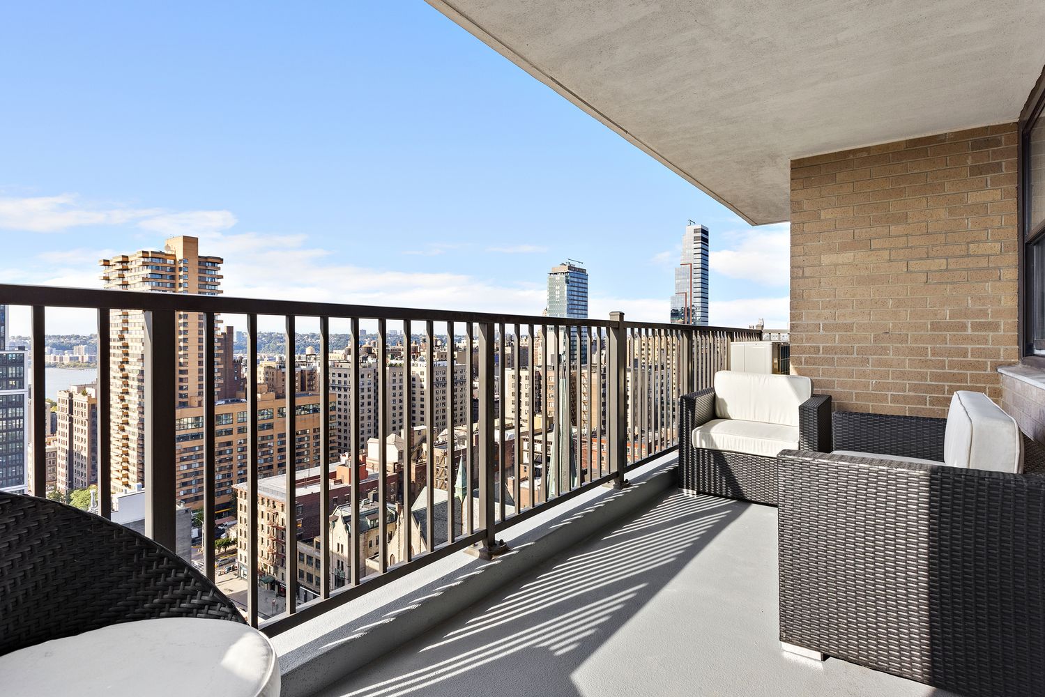 a view of balcony with couch