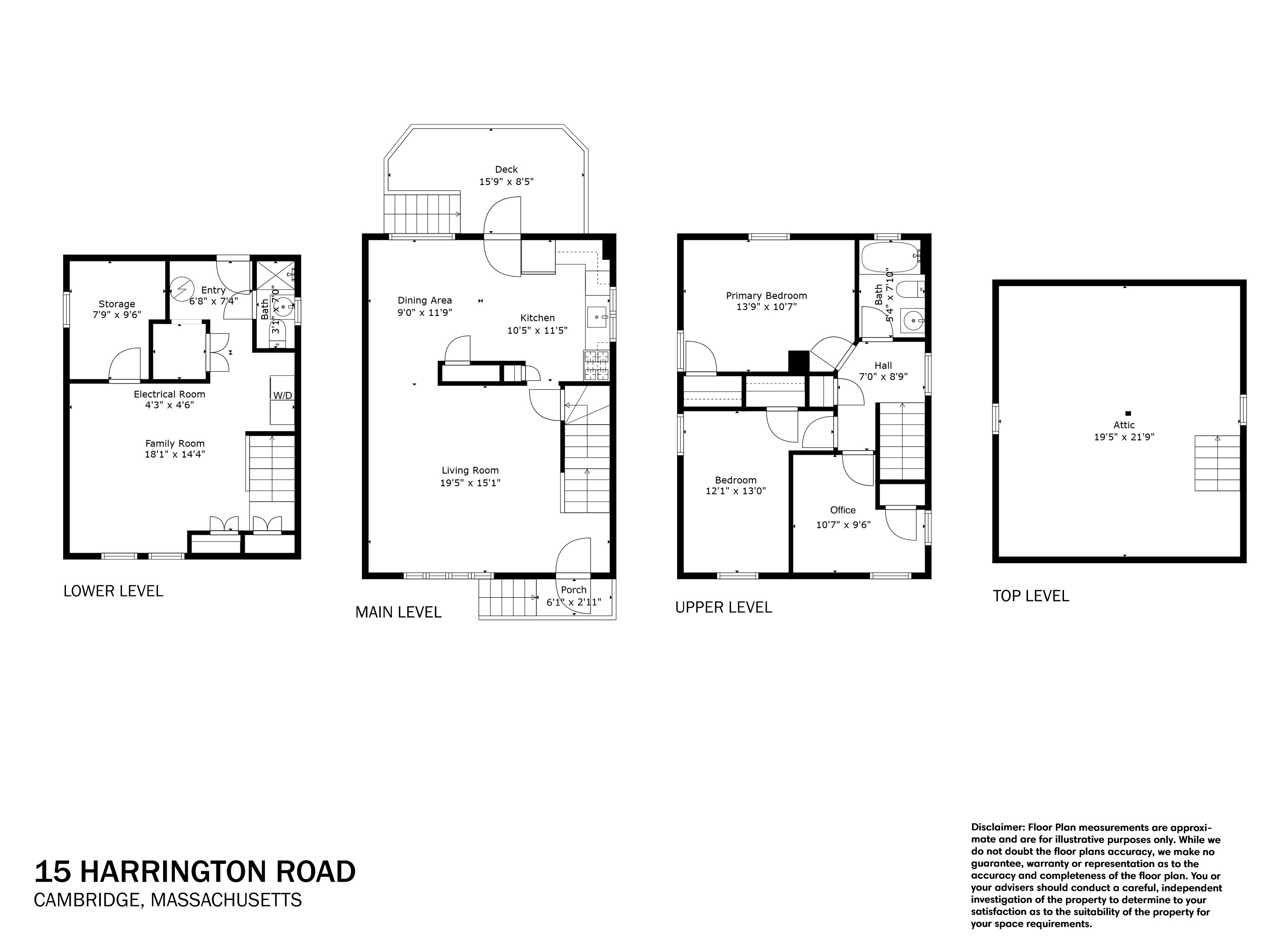 15 Harrington Road Cambridge, MA 02140 - Photo 17 of 17 a picture of a floor plan