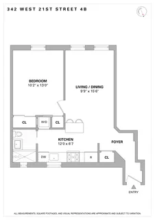 $835,000 | 342 West 21st Street, Unit 4B | Chelsea