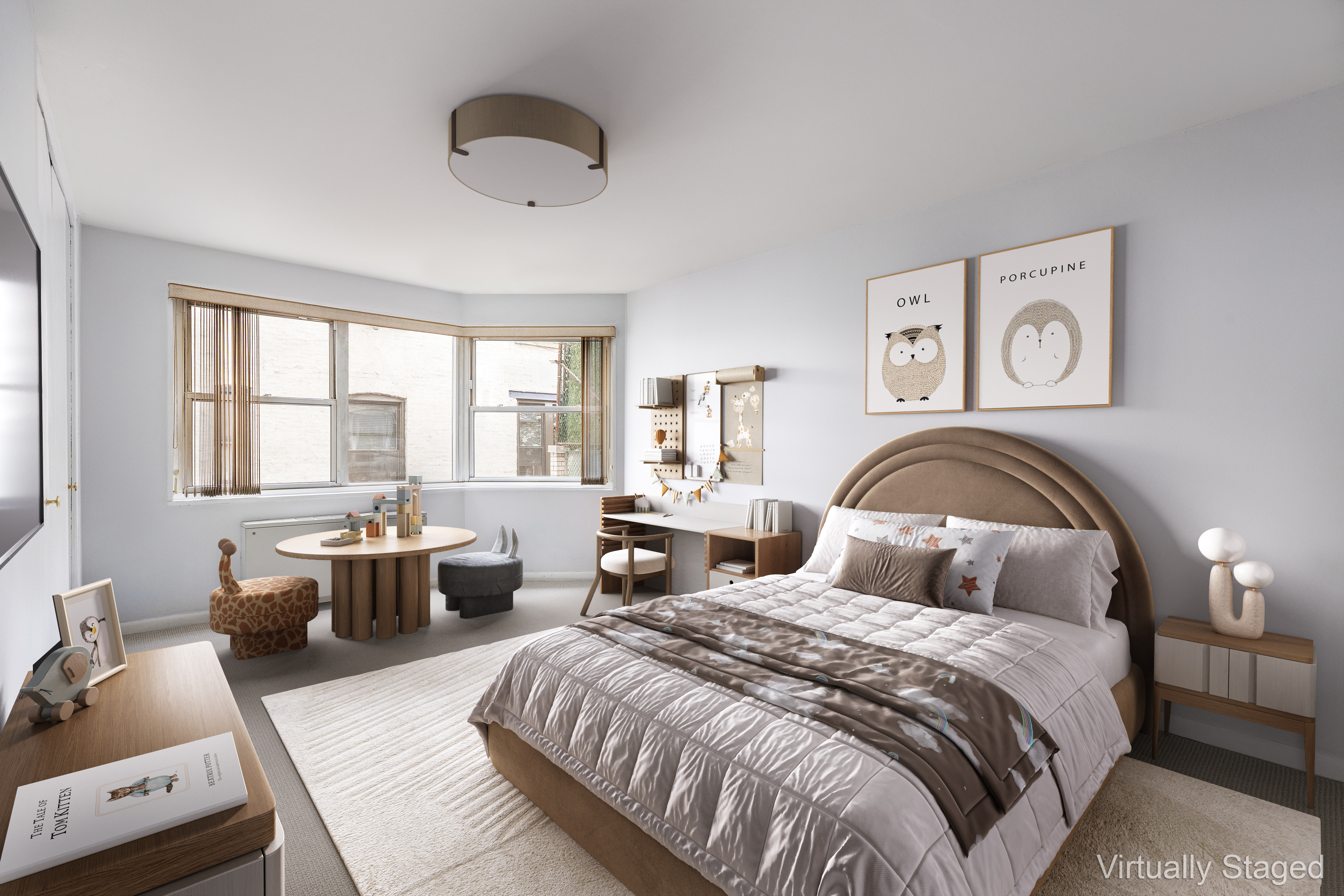 201 East 66th Street, Unit 2E Manhattan, NY 10065 - Photo 9 of 15 a bedroom with bed and a large window