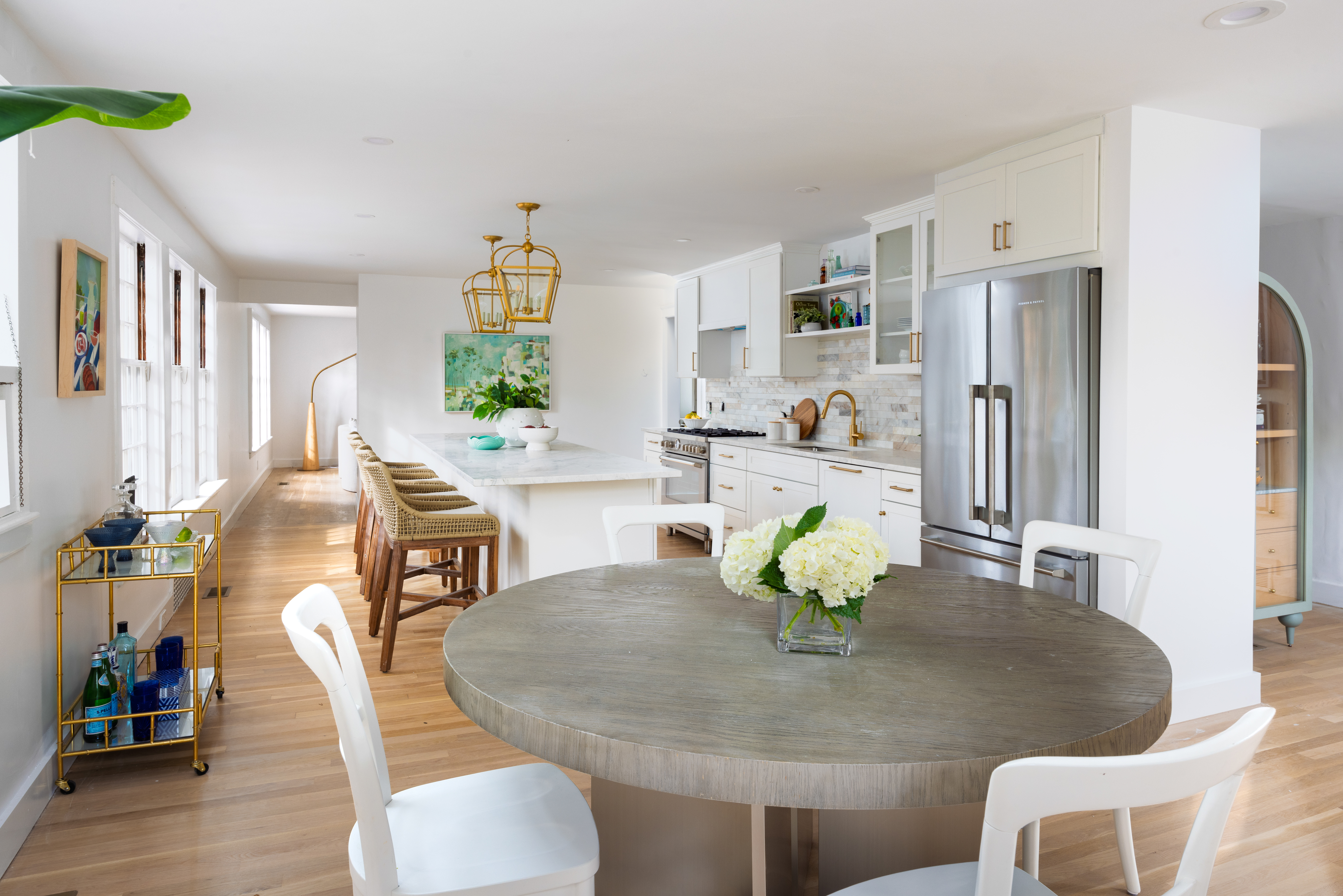 111 Beverly Road Brookline, MA 02467 - Photo 10 of 27 a dining room with furniture and wooden floor