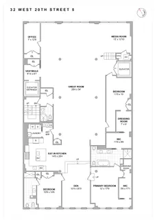 $4,995,000 | 32 West 20th Street, Unit 5 | Flatiron