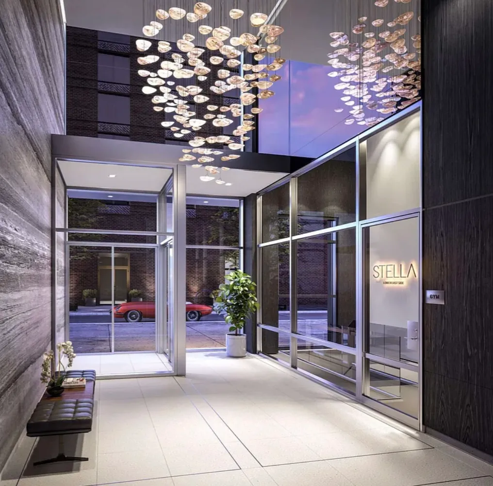 a large building with a street