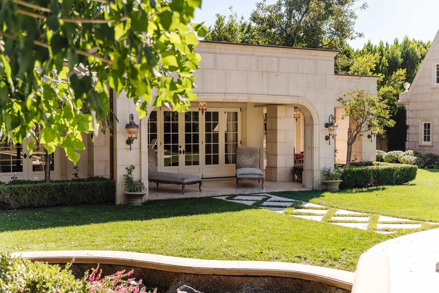 a view of swimming pool with patio