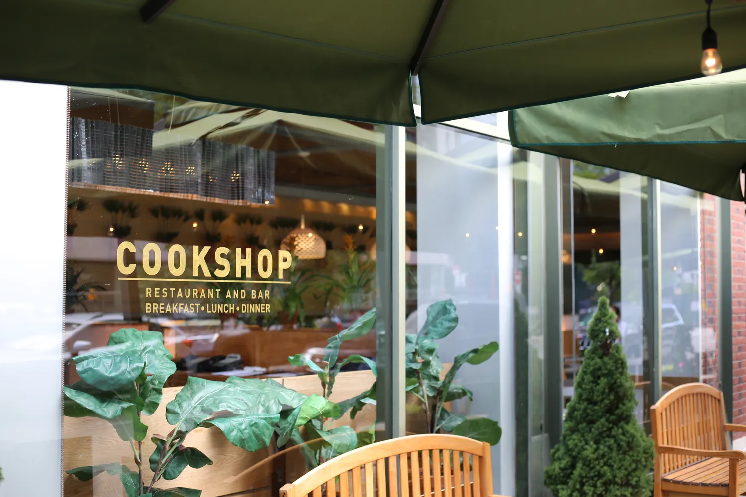 a glass door with outdoor space