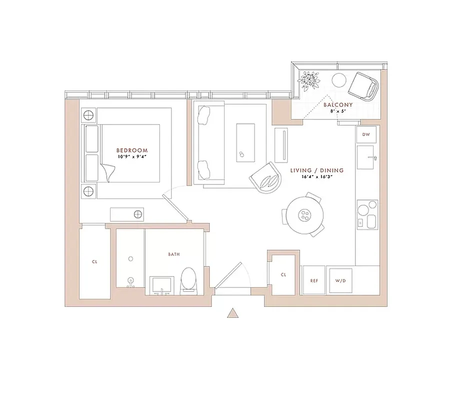 300 West 30th Street, Unit 6A Manhattan, NY 10001 - Photo 13 of 13 a picture of a bench in a white microwave