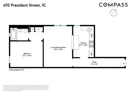 $795,000 | 670 President Street, Unit 1C | Park Slope