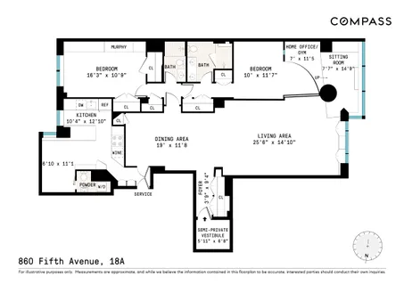$4,650,000 | 860 5th Avenue, Unit 18A | Lenox Hill