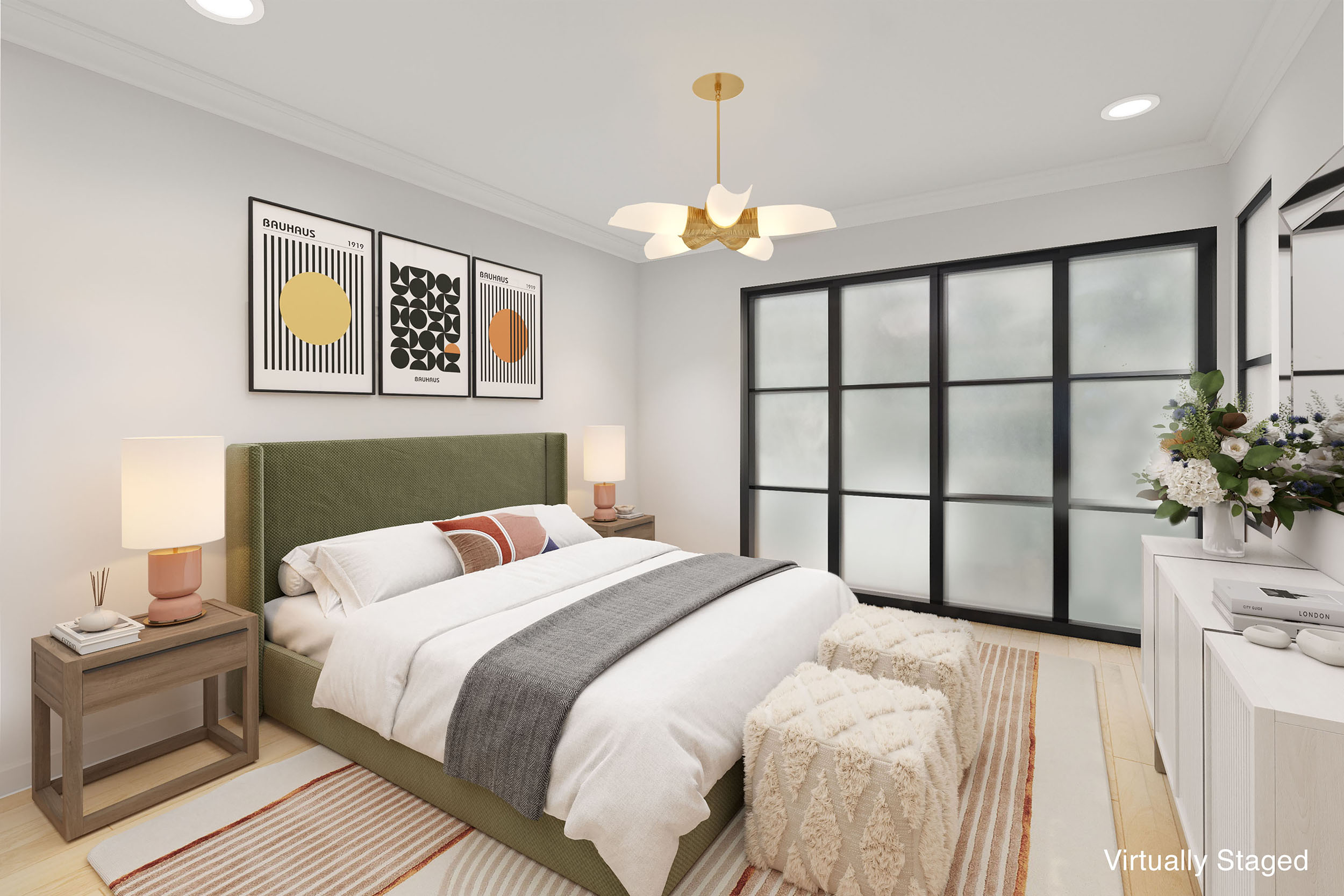 333 Central Park West, Unit 11 Manhattan, NY 10025 - Photo 11 of 21 a bedroom with a large bed and a chandelier