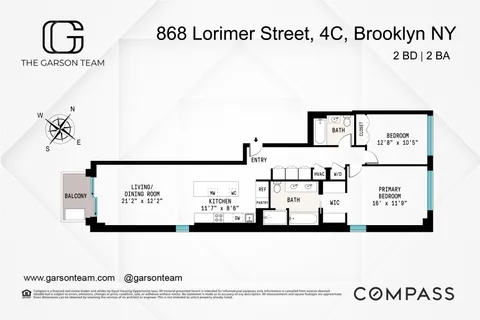 $1,900,000 | 868 Lorimer Street, Unit 4C | Greenpoint