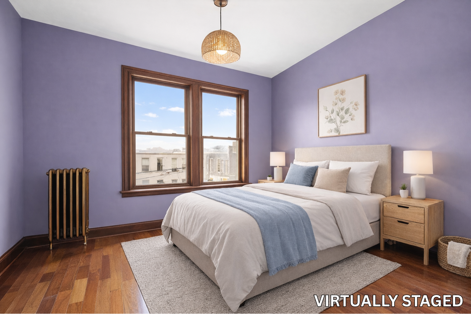 742 44th Street Brooklyn, NY 11220 - Photo 7 of 23 a bedroom with a bed painting on wall and a large window