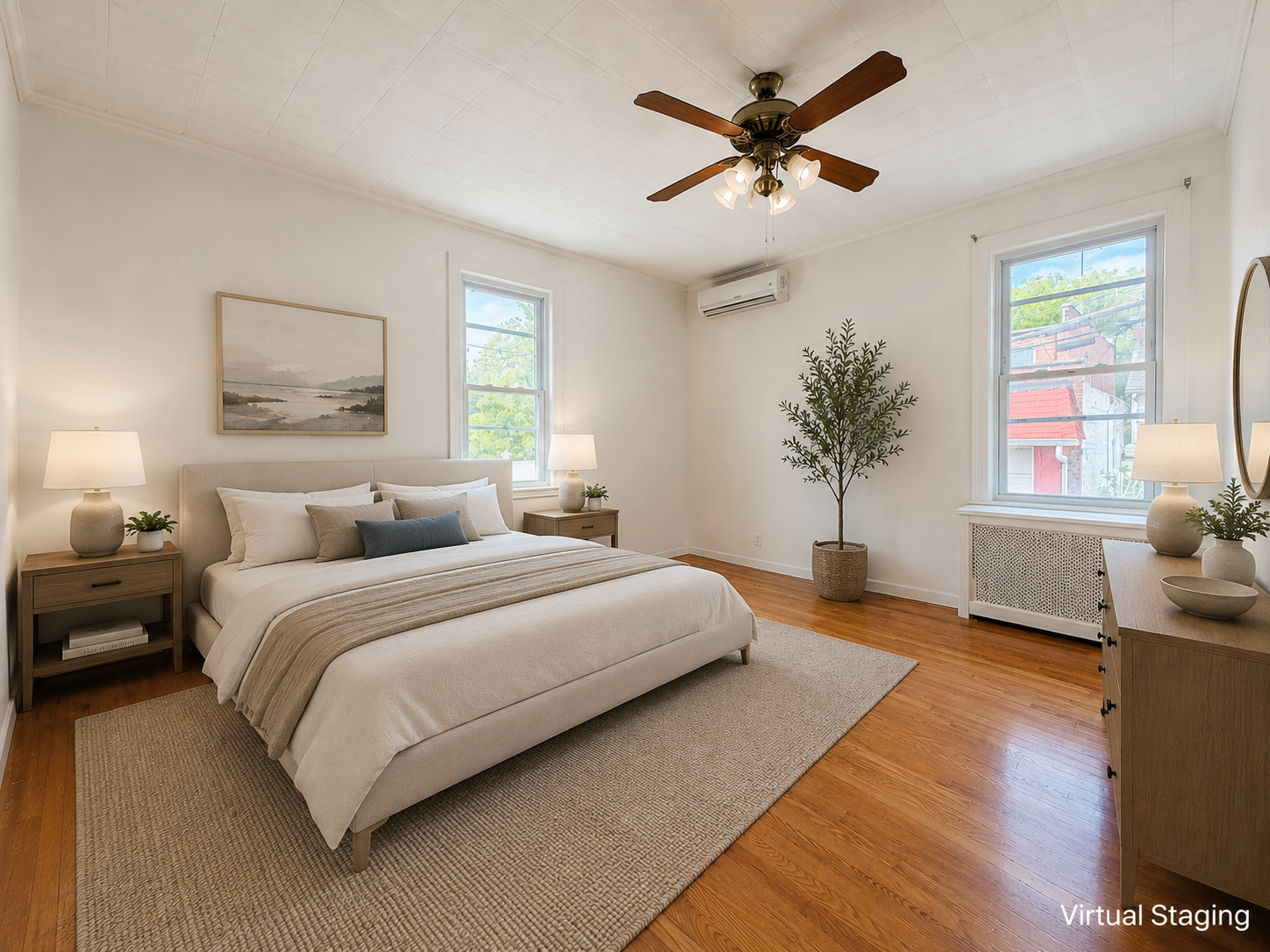 63-33 Haring Street, Unit 1F Queens, NY 11374 - Photo 7 of 13 a spacious bedroom with a bed and windows