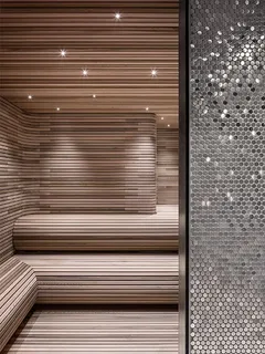 a view of a room with large windows