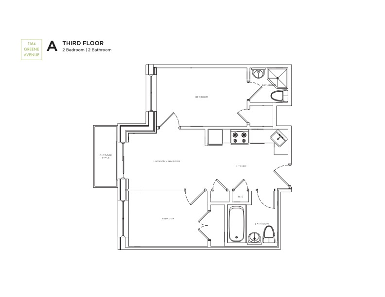 1164 Greene Avenue, Unit 3A Brooklyn, NY 11221 - Photo 11 of 11 a picture of a wall with a white wall and a white wall