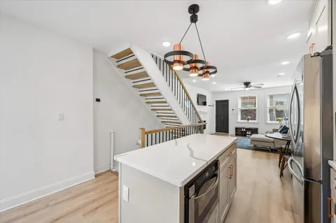 a very nice looking room with a table and chairs