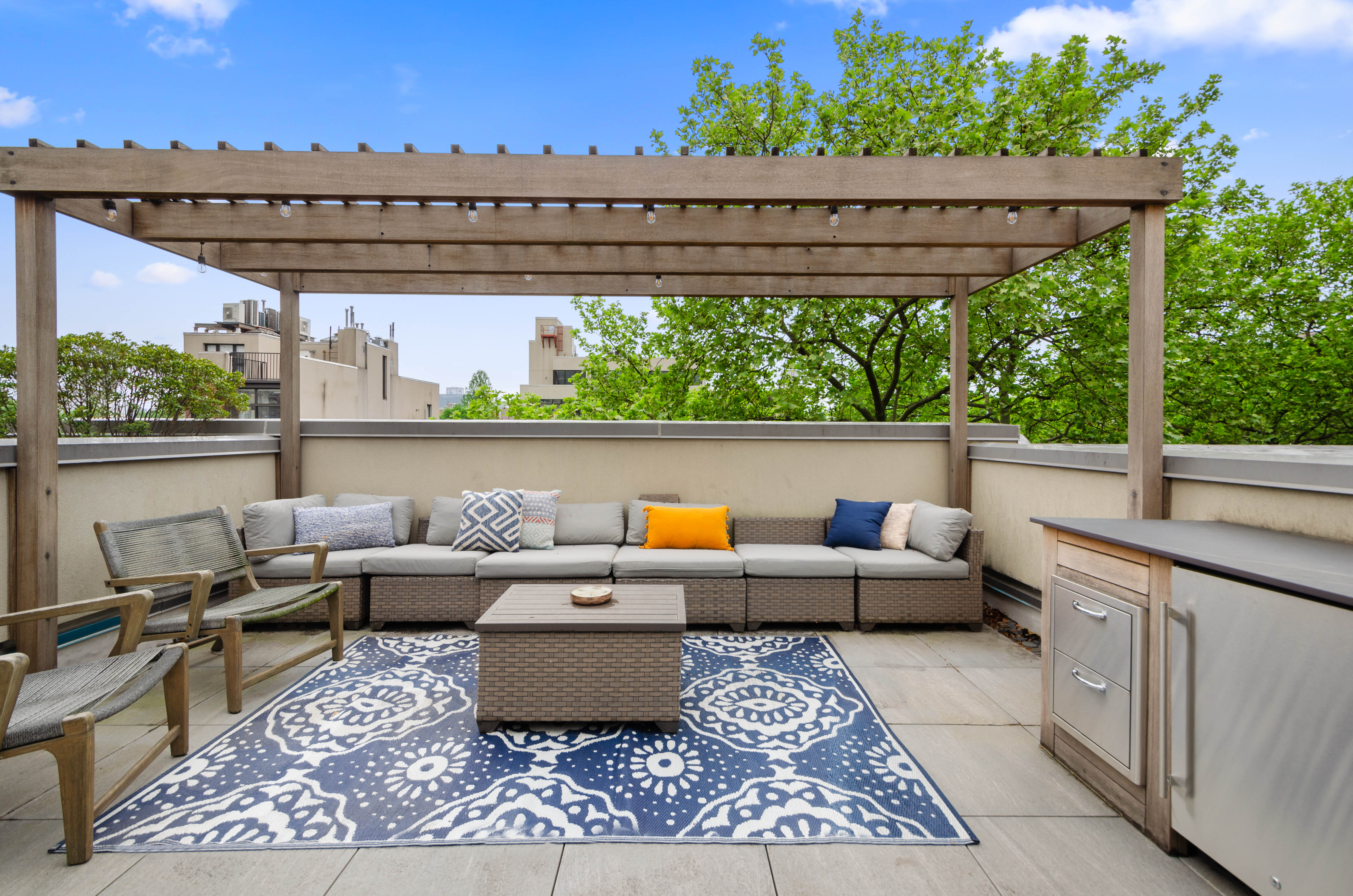 301 State Street Brooklyn, NY 11201 - Photo 13 of 14 a living room with furniture and a potted plant