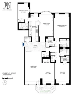 $5,650,000 | 37 West 12th Street, Unit 7J | Greenwich Village