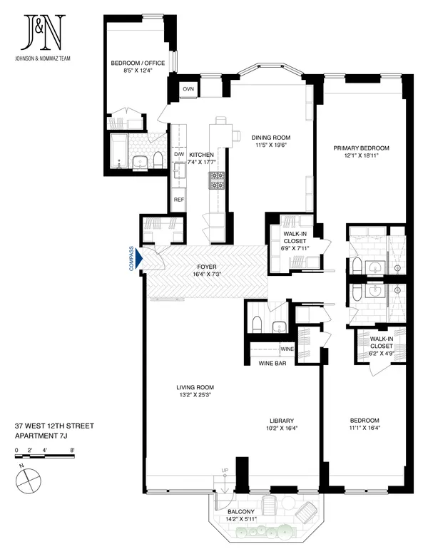 $5,650,000 | 37 West 12th Street, Unit 7J | Greenwich Village