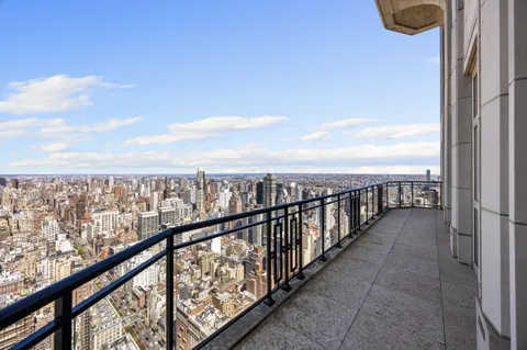 a view of city from balcony