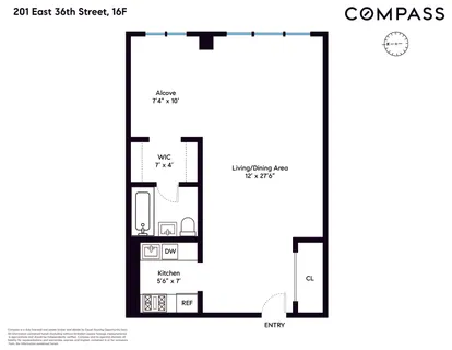 $495,000 | 201 East 36th Street, Unit 16F | Murray Hill