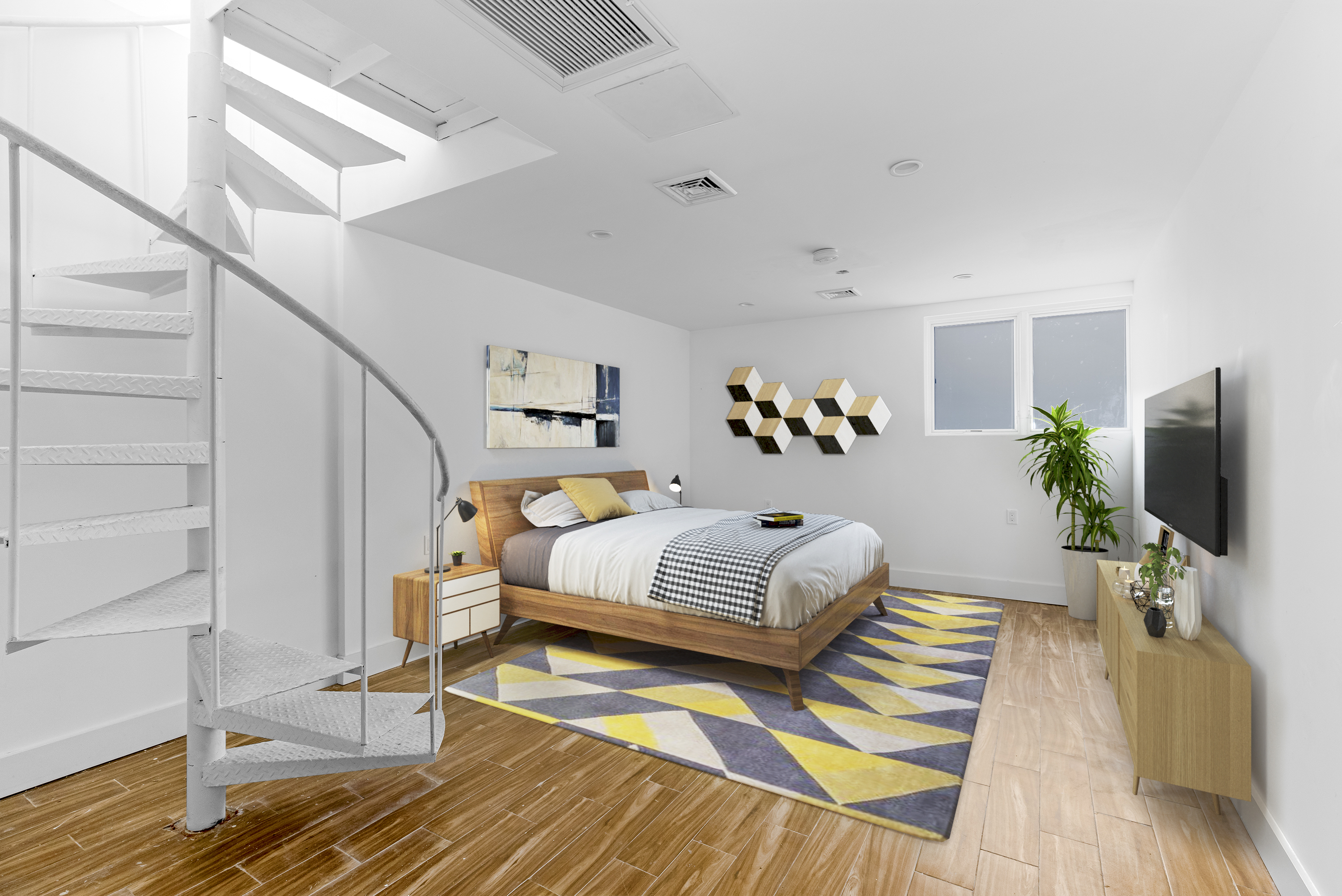 18 A Bleecker Street, Unit 1A Brooklyn, NY 11221 - Photo 4 of 6 a bedroom with furniture and a wooden floor