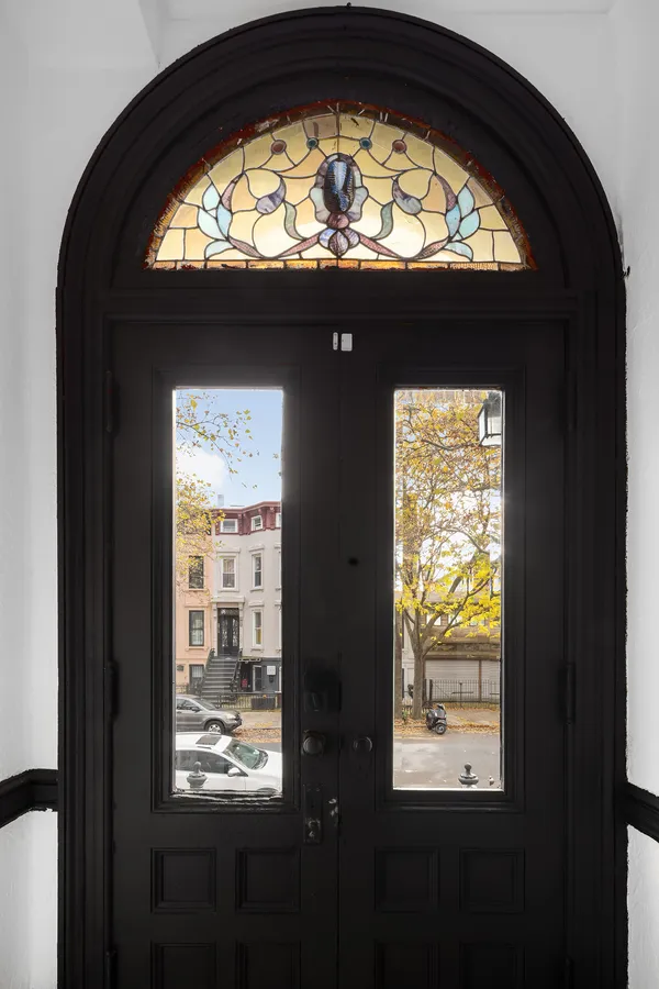 a view of a building with a street