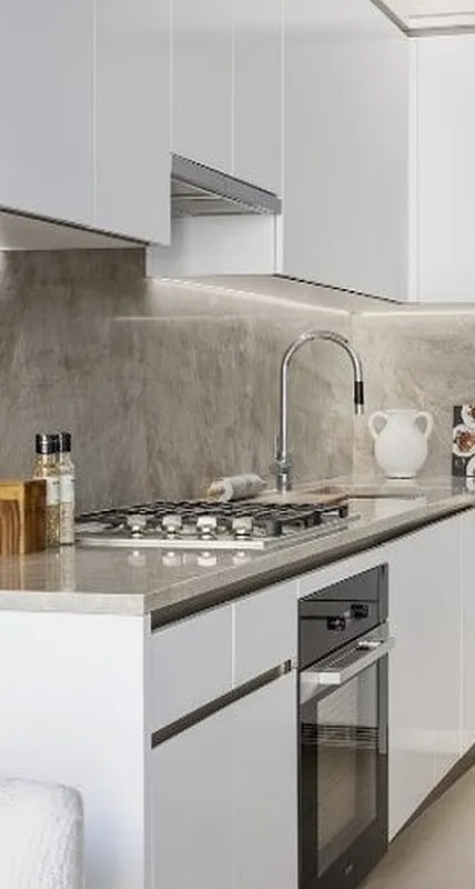 450 Washington Street, Unit 202 Manhattan, NY 10013 - Photo 2 of 14 a white stove top oven sitting inside of a kitchen