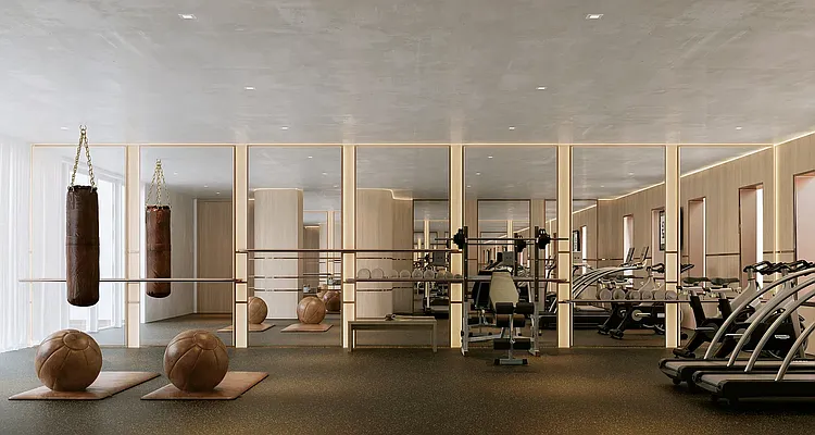 208 Delancey Street, Unit 10C Manhattan, NY 10002 - Photo 9 of 10 a view of a room with gym equipment