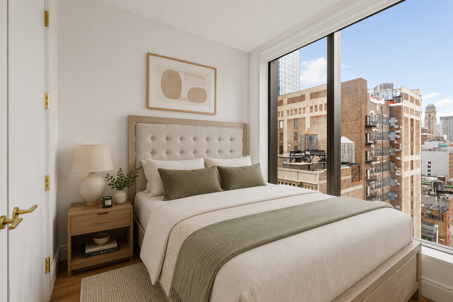 30 East 29th Street, Unit 22B Manhattan, NY 10016 - Photo 3 of 6 a bedroom with a large bed and a window