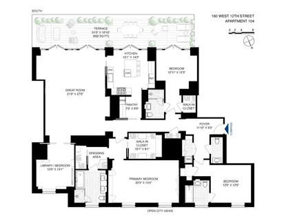 $15,000,000 | 160 West 12th Street, Unit 104 | West Village