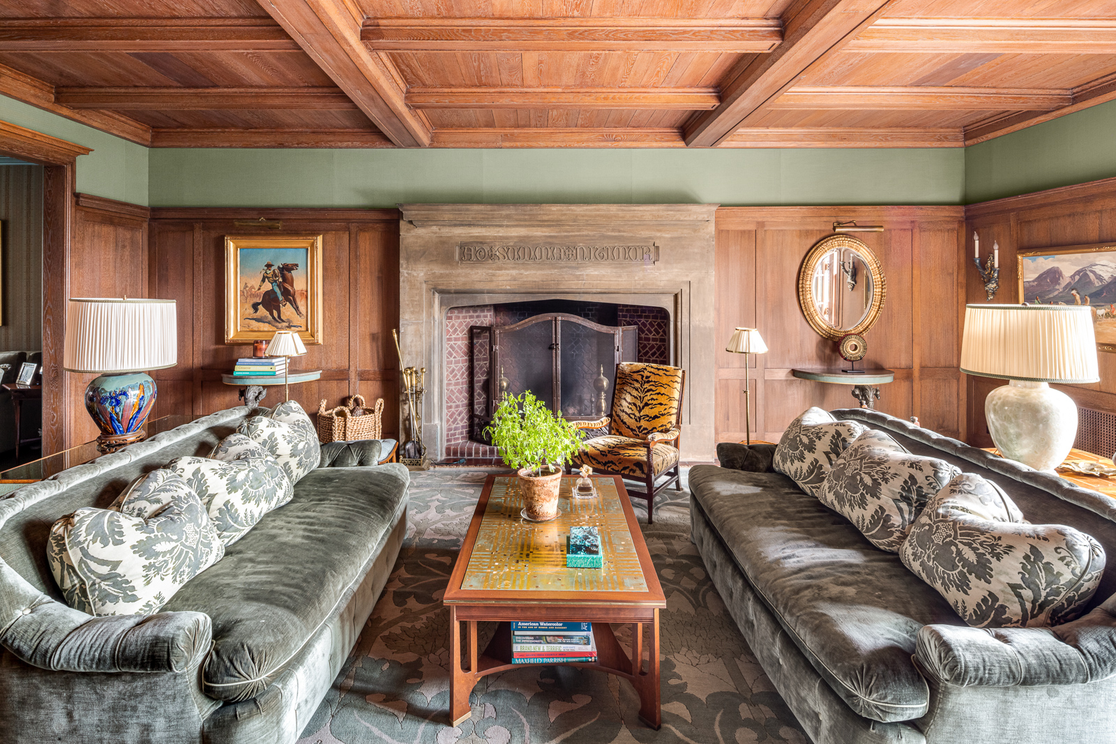 41 Central Park West, Unit 11A Manhattan, NY 10023 - Photo 6 of 17 a living room with furniture and a fireplace