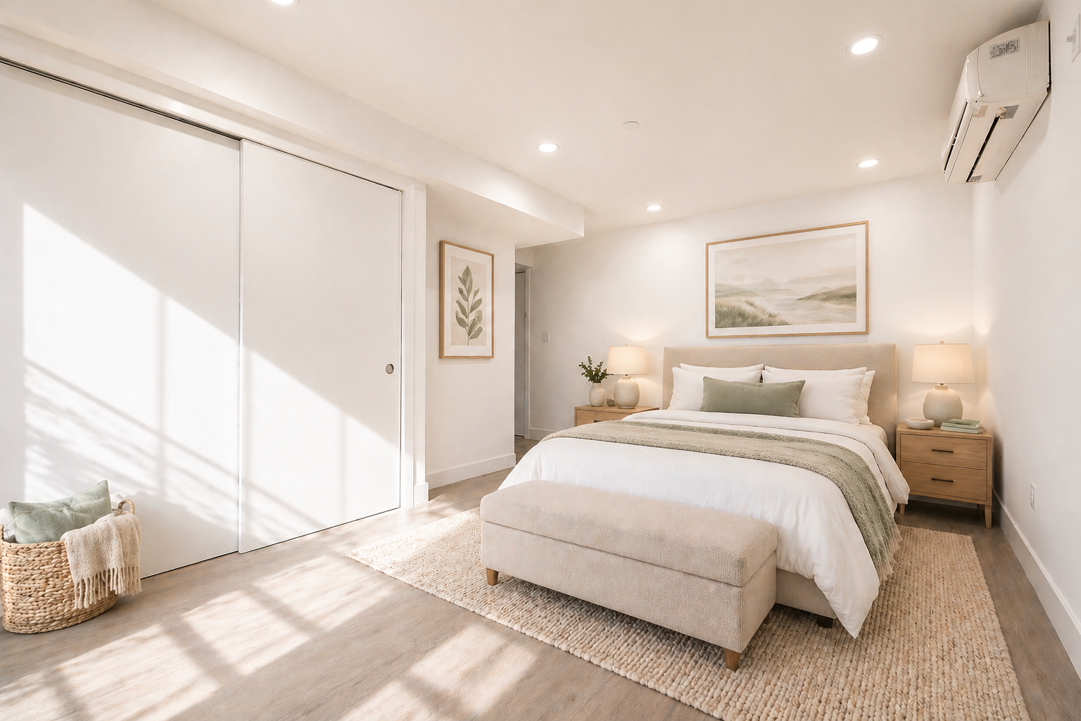 21-24 45th Road, Unit 1 Queens, NY 11101 - Photo 5 of 8 a bedroom with a large bed and a large window