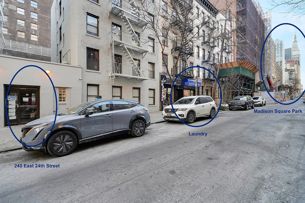 240 East 24th Street, Unit 4G Manhattan, NY 10010 - Photo 8 of 9 a car parked in front of a building