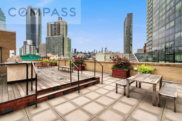 a view of outdoor space with seating area
