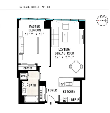 57 Reade Street, Unit 5B Manhattan, NY 10007 - Photo 5 of 5 unknown