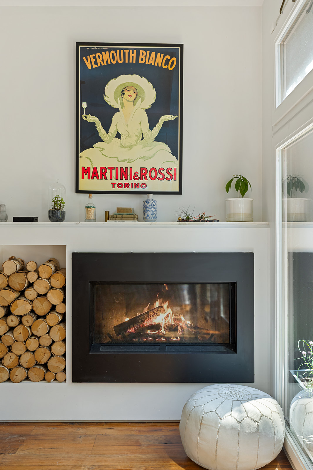 192 Saint Marks Avenue Brooklyn, NY 11238 - Photo 4 of 24 a living room with a fireplace and a wooden floor