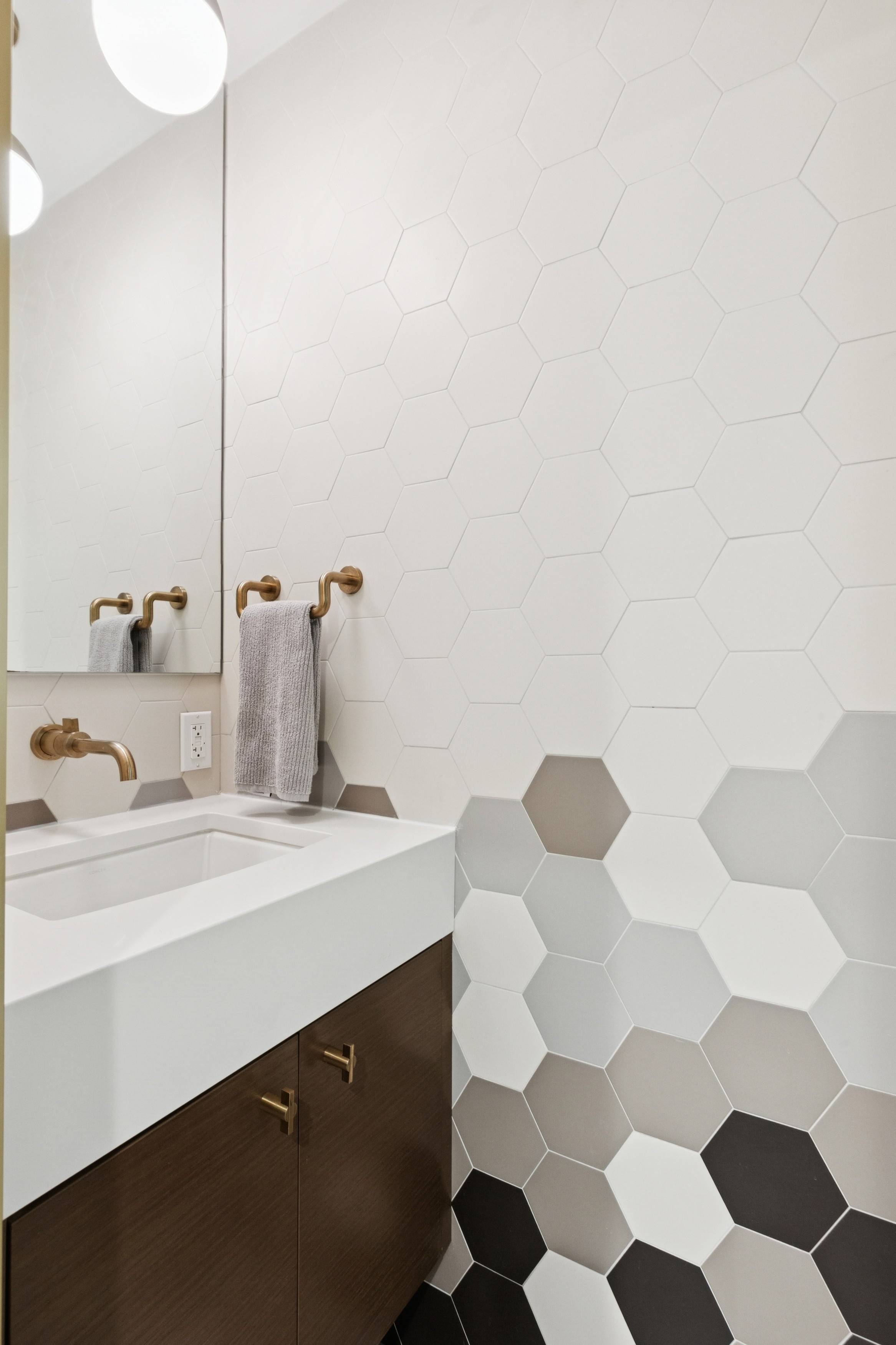 125 Cabrini Boulevard, Unit A22 Manhattan, NY 10033 - Photo 15 of 20 a bathroom with a sink and a mirror