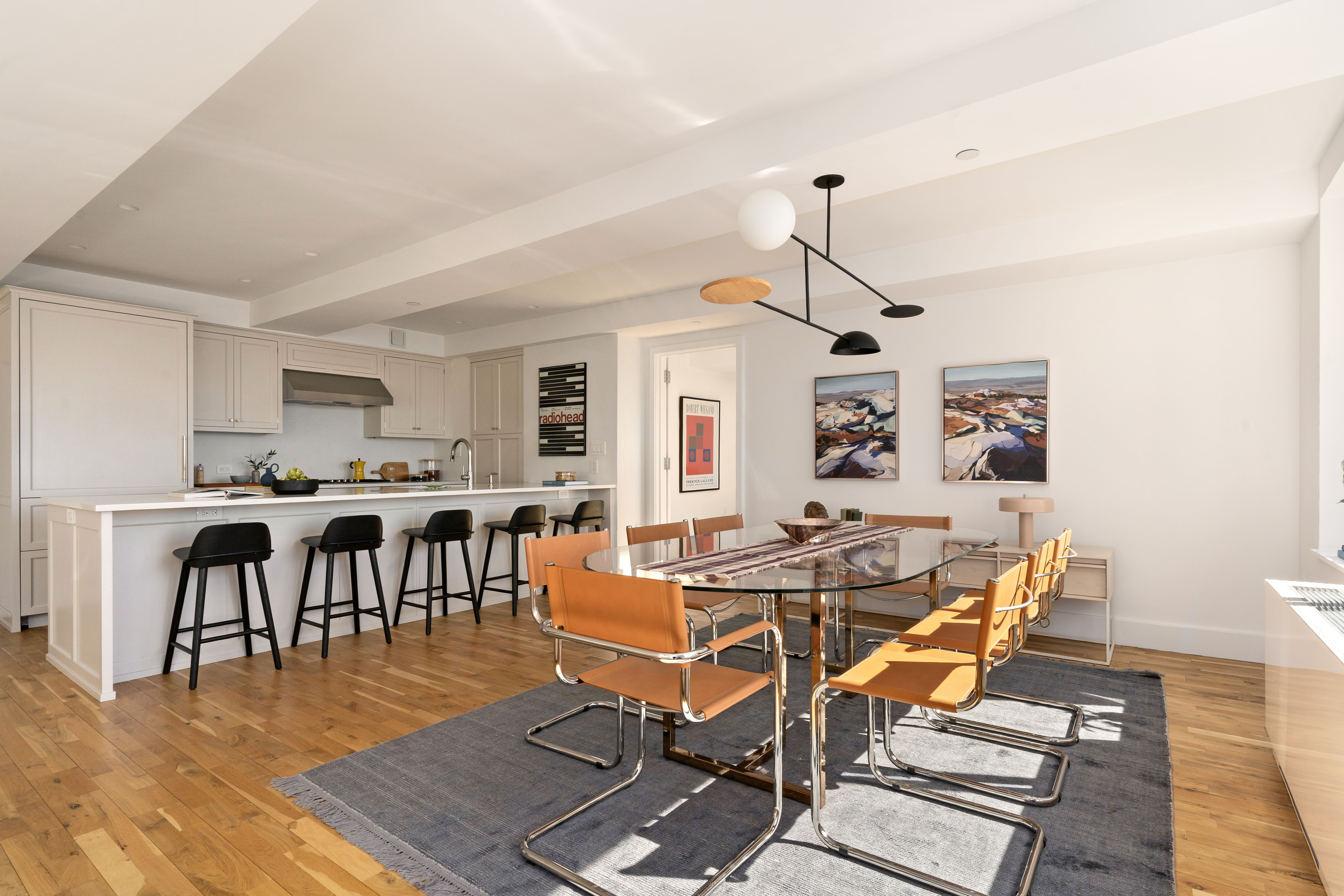 360 Furman Street, Unit 1041/1042 Brooklyn, NY 11201 - Photo 5 of 30 a view of a dining room with furniture and wooden floor