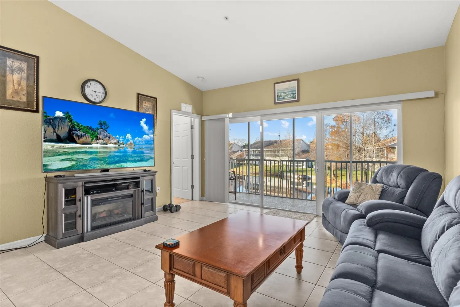 a view of city from a balcony