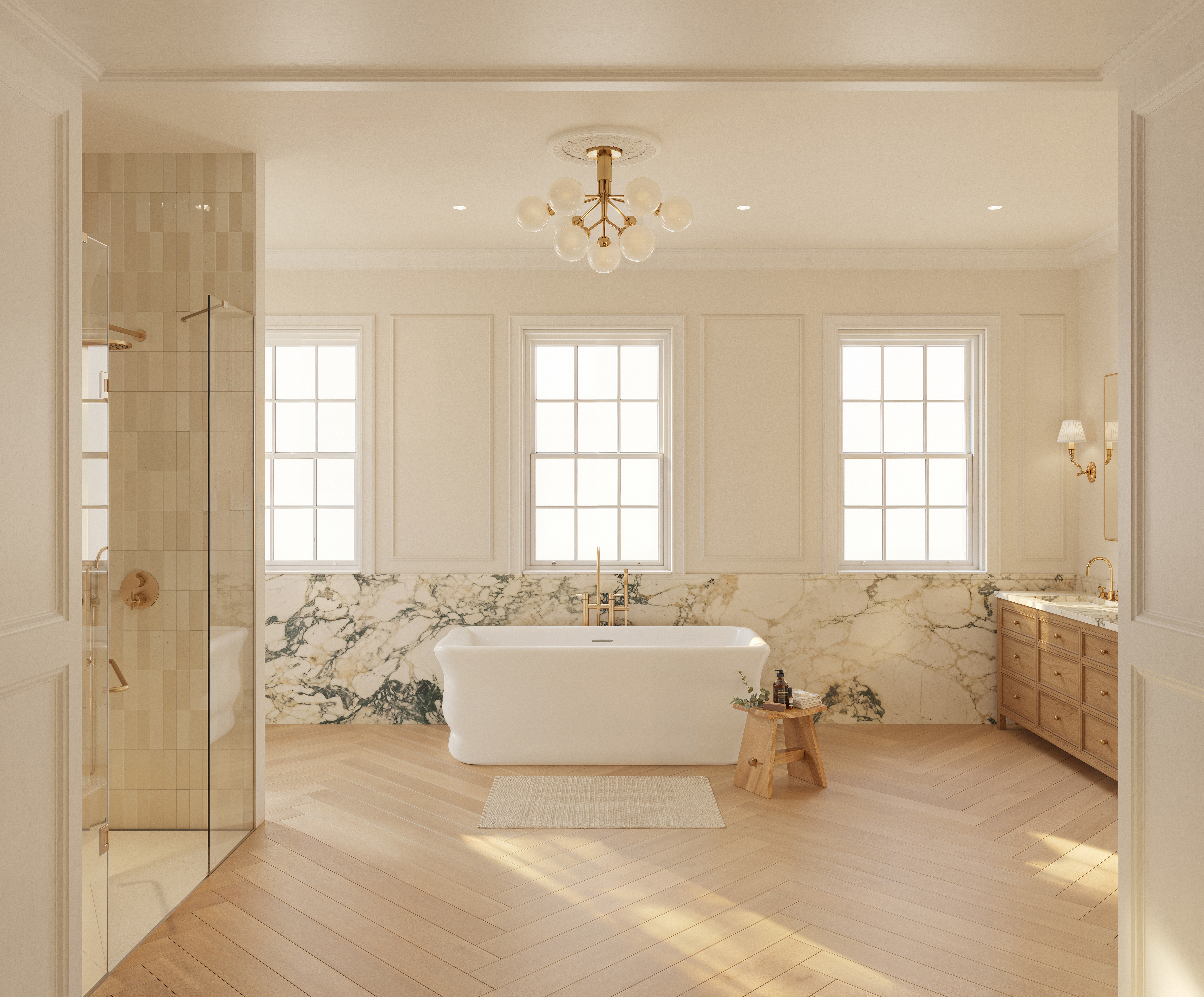 262 West 11th Street Manhattan, NY 10014 - Photo 5 of 27 a spacious bathroom with sink shower and bathtub