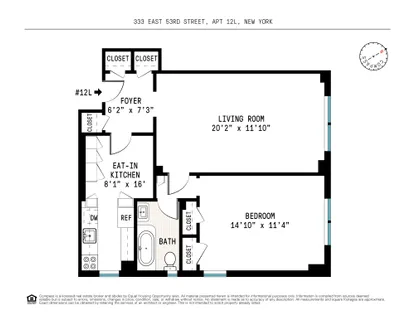 $560,000 | 333 East 53rd Street, Unit 12L | Sutton Place