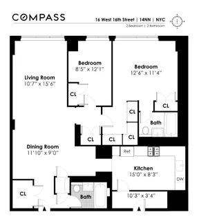 $1,795,000 | 16 West 16th Street, Unit 14NN | Flatiron